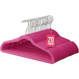 thumbnail of Percha Terciopelo Color Rosa, Perchas de Ropa Pack de 20 Und con Superficie Antideslizante y Gancho Cromado Giratorio a 360º