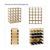 thumbnail of PROREGAL Modulares Weinregal VINOTECA MOD METAL | HxBxT 52,5x42,5x24,5cm | 4x5 Flaschen | Massives Kiefernholz | Natur | Flaschenregal