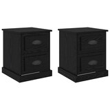 thumbnail of vidaXL Nachttisch 2 pcs Schwarz Eichen-Optik 39 x 39 x 47.5 cm