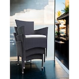 thumbnail of METRO PROFESSIONAL Poltrona impilabile con cuscino Noelani, polyrattan, nero