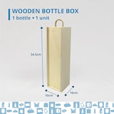 thumbnail of Espirito Rebelde Holzkiste für Wein 100x100x345 mm (1 Flasche) - Weinkiste aus Holz, Weingeschenkbox, Holz-Geschenkkiste für Flaschen