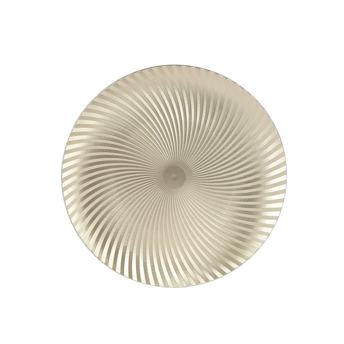 Dekoteller 33cm Kunststoff Spiralmuster Champagner
