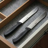 thumbnail of Pirge Ecco Brotmesser mit Wellenschliff 17,5 cm Schwarz für Schneiden von Brot, Bagels, Kuchen - Brötchenmesser