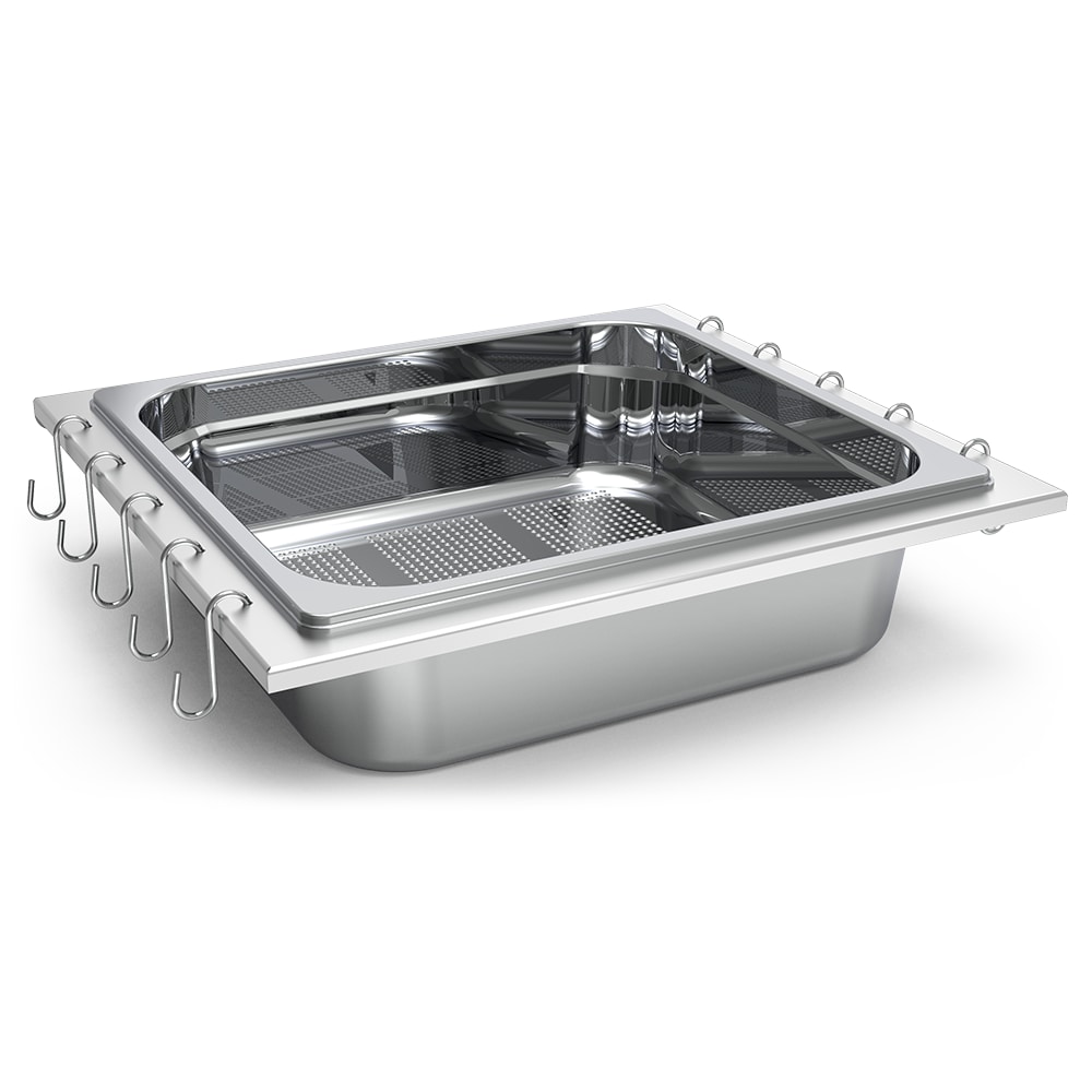 Escorredor de parede para utensílios de cozinha 400x365x100 mm.