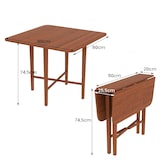 thumbnail of COSTWAY Tavolo da pranzo pieghevole, tavolo da pranzo per 2-4 persone, tavolo pieghevole in legno, tavolo da cucina, quadrato