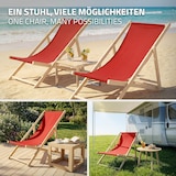 thumbnail of ECD Germany 10er Set Liegestuhl klappbar Rot, Holz, verstellbare Rückenlehne mit 3 Positionen, bis 120 kg, Gartenliege Sonnenliege Strandliege
