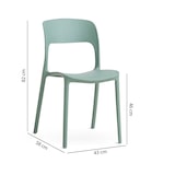 thumbnail of Lot de 4 chaises empilables en polypropylène avec fibre de verre pour jardin ou intérieur, hydrofuges et résistantes, design moderne – BARBARA – Vert