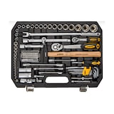 thumbnail of Maletín de herramientas de 112 piezas Linterna, destornillador, llaves de vaso, llaves fijas, alicates y puntas Maletín de herramientas BMC VITO
