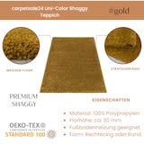 thumbnail of Carpetsale24 Shaggy Hochflor Teppich, 80x250 cm, Gold, weich, flauschig, modern, einfarbig, für schmale Räume, Küche, Schlafzimmer Flur