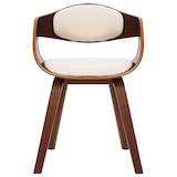 thumbnail of Chaise retro Kingston en similicuir Noyer / Crème