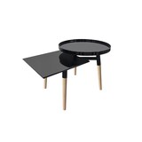 thumbnail of Kayoom Beistelltisch Butler 210 Schwarz, ca. 77cm (L/T) x 49,5cm (B) x 46cm (H)