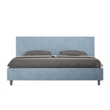 thumbnail of Cama con almacenaje acolchada 180x210 microfibra azul claro Adele