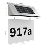 thumbnail of MONZANA® LED Hausnummer Solar beleuchtet Edelstahl Dämmerungssensor Beleuchtung Hausnummernleuchte Solarhausnummer