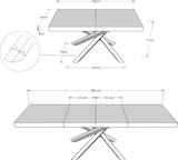 thumbnail of Volantis Premium Ausziehtisch 180/284x90 cm Natur-Eiche weiße Beine