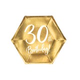 thumbnail of Party Geschirr 30. Geburtstag gold Partyset Einweggeschirr 30 Jahre Teller Becher Servietten