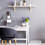 thumbnail of Relaxdays Papierkorb, Büro & Jugendzimmer, offen, rund, Drahtgeflecht, Papiermülleimer, Metall, H x D: 24 x 23 cm, weiß