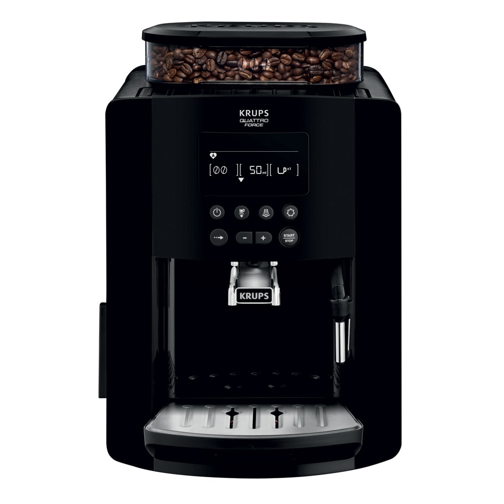 Machine à expresso broyeur Arabica Quattro force noire avec écran LCD -  170 cl Autre Plastique Krups 36.5x24.5 cm