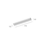 thumbnail of LEDS C4 Farola IP65 ZigZag Symmetrical LED 63.4 Blanco cálido - 3000K 1-10V Gris urbano 4264lm