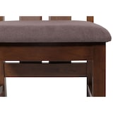 thumbnail of 2er-Set Esszimmerstuhl HWC-M58, Küchenstuhl Lehnstuhl Stuhl, Stoff/Textil Massiv-Holz ~ dunkles Gestell, taupe