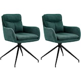 thumbnail of Set van 2 eetkamerstoelen Somers stof groen