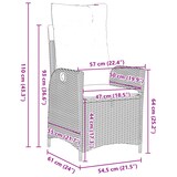 thumbnail of vidaXL 5-teiliges Garten-Ess-Set mit Kissen in Beige aus Poly-Rattan