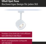 thumbnail of Paulmann URail Schienenspot Pane680lm 7,4W 4000K dimmbar 230V Signalweiß 94894