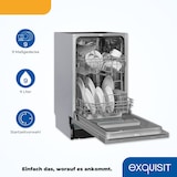 thumbnail of Exquisit Geschirrspüler EGSP1009-E-030E silber | Spülmaschine 45 cm | ECO-Modus | Maßgedecke: 9 | Vollintegriert