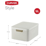 thumbnail of Curver Style Aufbewahrungskorb mit Deckel 3 Stk. Weiß 240652