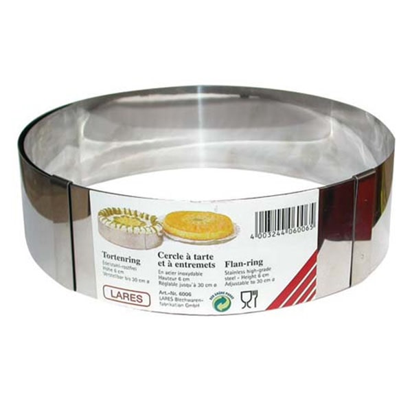 LARES cercle à entremet et à tarte extensible jusquà 30cm 6009