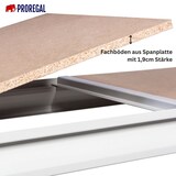 thumbnail of PROREGAL Weitspannregal MAXIMUS Pro | Grundregal | HxBxT 450x225x50cm | 6 Ebenen | Spanplatten-Fachboden | Fachlast 610kg | Lichtblau/Lichtgrau