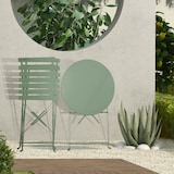 thumbnail of SVITA BERLIN Bistroset Metalen Zitgroep Balkon Opvouwbare Tafel Stoelen Mint