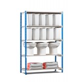 thumbnail of PROREGAL Fachbodenregal MAXIMUS | Grundregal | HxBxT 200x125x68cm | 6 Ebenen | offener Fachboden | Fachlast 152kg | Lichtblau/Lichtgrau