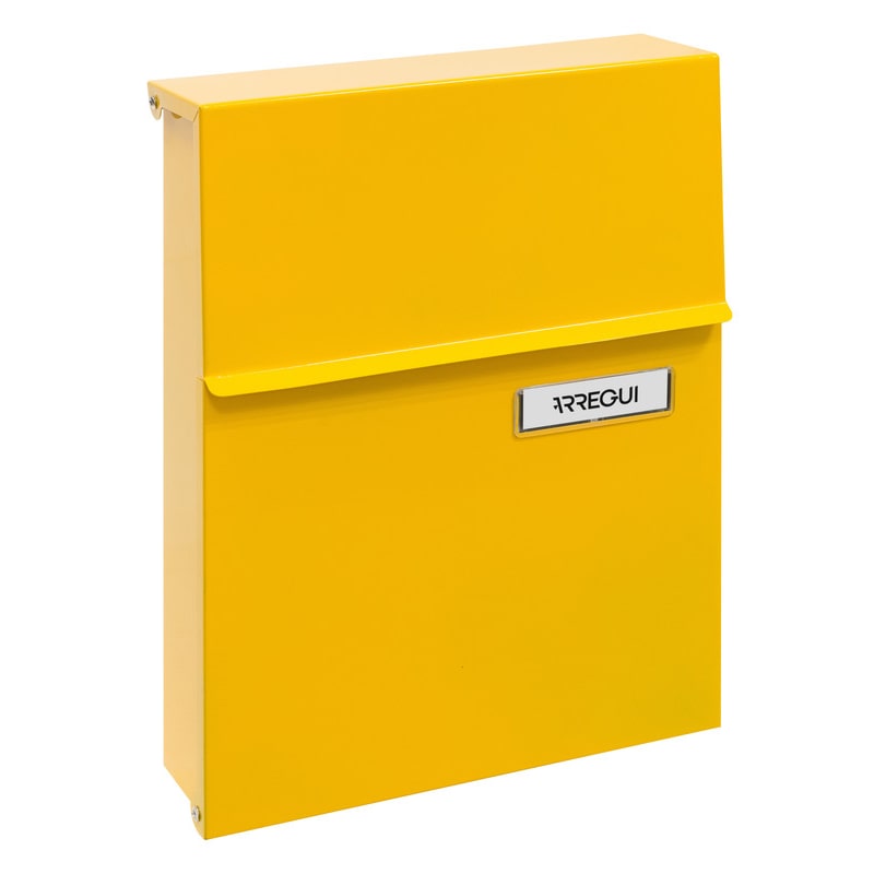 ARREGUI Line E6808 Cassetta Postale Individuale in Acciaio, Cassetta della Posta da Parete, Con Serratura Coperta, Dimensione S (DIN A5), Giallo
