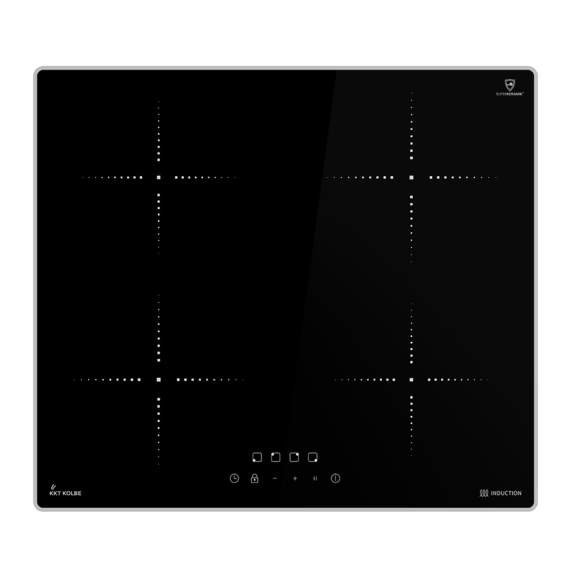 KKT KOLBE Einbau Induktionskochfeld Autark mit Rahmen 60 cm 4 Zonen 9 Stufen