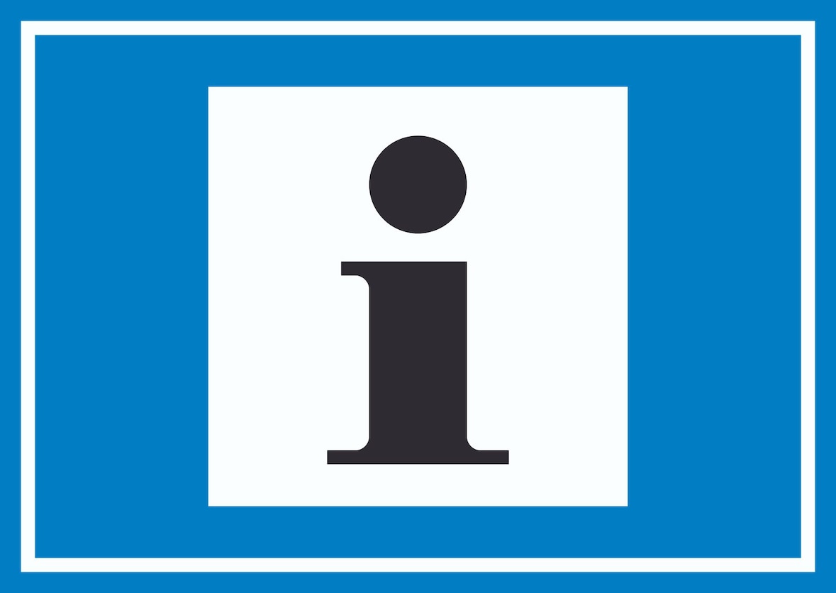Information Symbol Schild A5 (148x210mm)