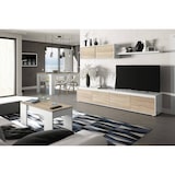 thumbnail of Dmora Couchtisch Oceanside, Couchtisch mit abnehmbarer Platte, Couchtisch für das Wohnzimmer, 100x50h45/56 cm, Weiß und Eiche