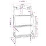 thumbnail of vidaXL Blumenregal Schwarz 56x30x96 cm Stahl