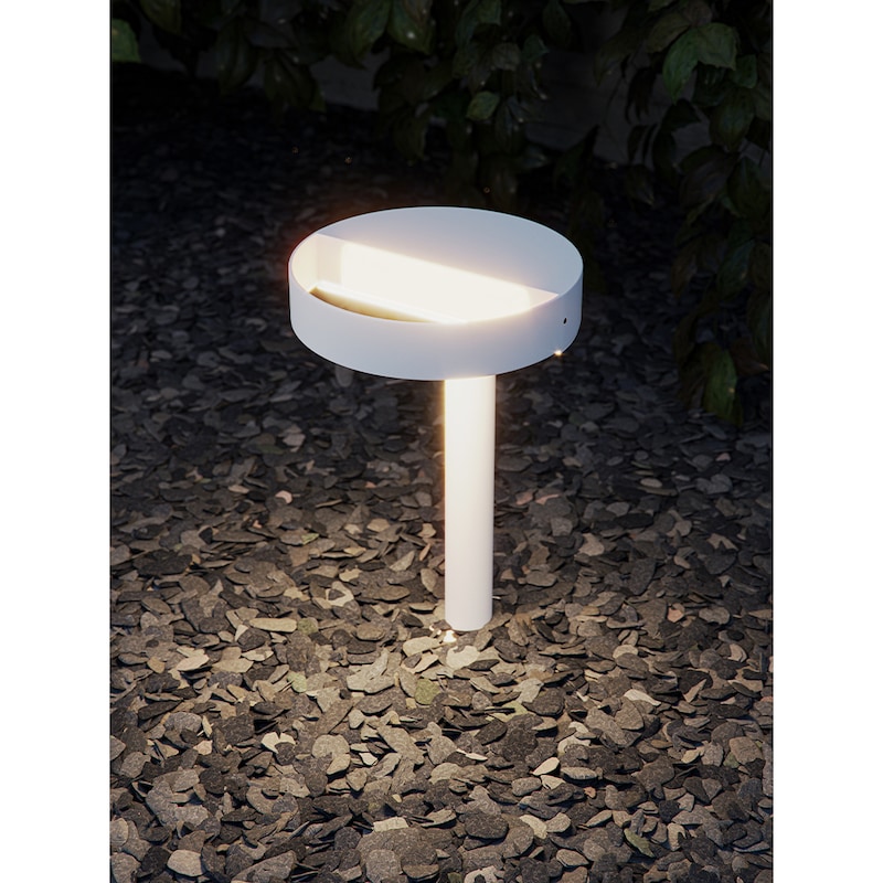 Luminária de Chão LED Clos Base Mini 30cm Corten Texturado para ...