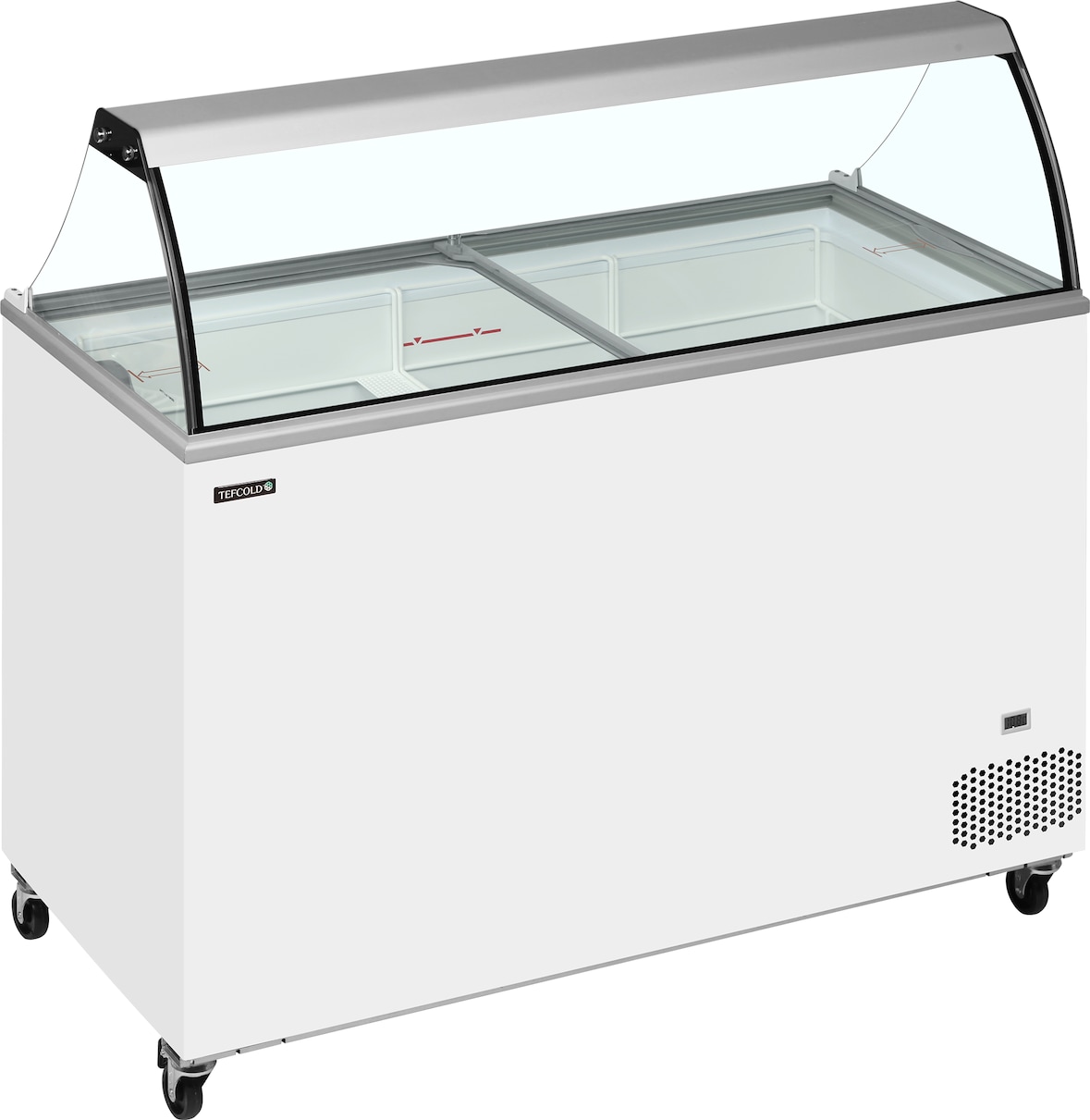 TEFCOLD Speiseeisvitrine IC401SC+SO 401l Weiß