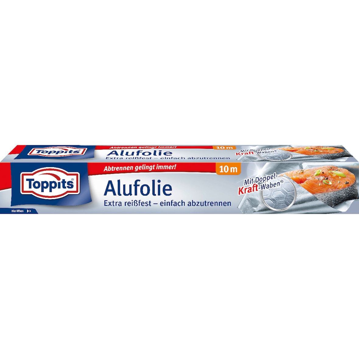 Toppits Alufolie, Aluminium, 10 x 30 cm, Silber