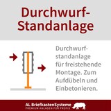 thumbnail of AL Briefkastensysteme 6 Fächer Premium Edelstahl Stand Briefkasten Anlage für Post A4 modern, robust, wetterfest, Artikelnummer: 132V6DZS2