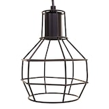 thumbnail of Pendelleuchte HWC-H85, Hängelampe Hängeleuchte, Industrial Metall höhenverstellbar schwarz ~ 9x Gitterlampenschirm