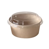 thumbnail of 300 Kraft Salatschalen Snackschalen 750 ml Ø 145 x 85 mm braun + klarem Deckel