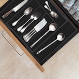 thumbnail of Relaxdays Besteckkasten Bambus, ausziehbar, 7 Fächer, Besteck & Küchenutensilien, HBT 5,5 x 31,5 - 48,5 x 37 cm, schwarz