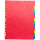 thumbnail of Exacompta - Réf. 7034E - Carton de 5 Intercalaires en véritable carte lustrée 225g/m2 - 12 onglets neutres - format 24x32cm - Couleurs assorties