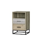 thumbnail of Möbilia Roupa de dormir | 2 gavetas, 1 compartimento aberto | MDF com réplica de filme liso | cinza-natural L39,5xP38xA62cm