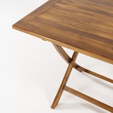 thumbnail of Mesa retangular de teca dobrável para jardim 140 cm. Tamanho: 140x80x77 cm