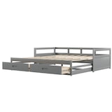 thumbnail of Ausziehbares Schlafsofa 90/180x200 cm aus Kiefernholz mit Stauraum – Elegantes Design und hoher Komfort Grau