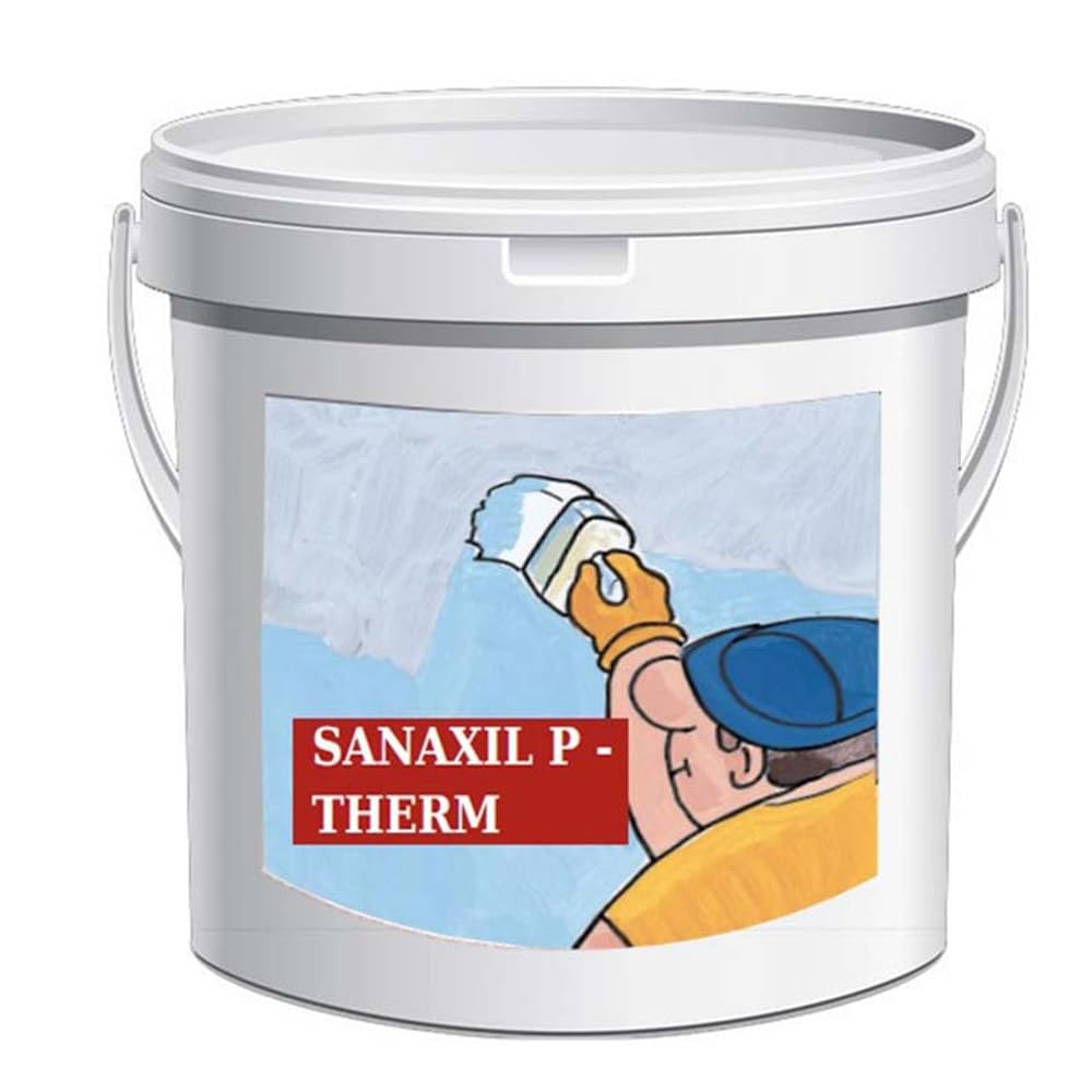Pintura Aislante Térmica Sanaxil P-Therm (4l, Blanco) - Pintura mineral para evitar puentes térmicos. Anticondensación y aislante