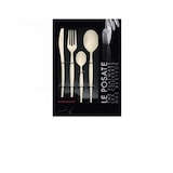 thumbnail of natura champagne, beigefarbener griff, 24-teiliges stahlbesteckset, fensterbox, casa bugatti